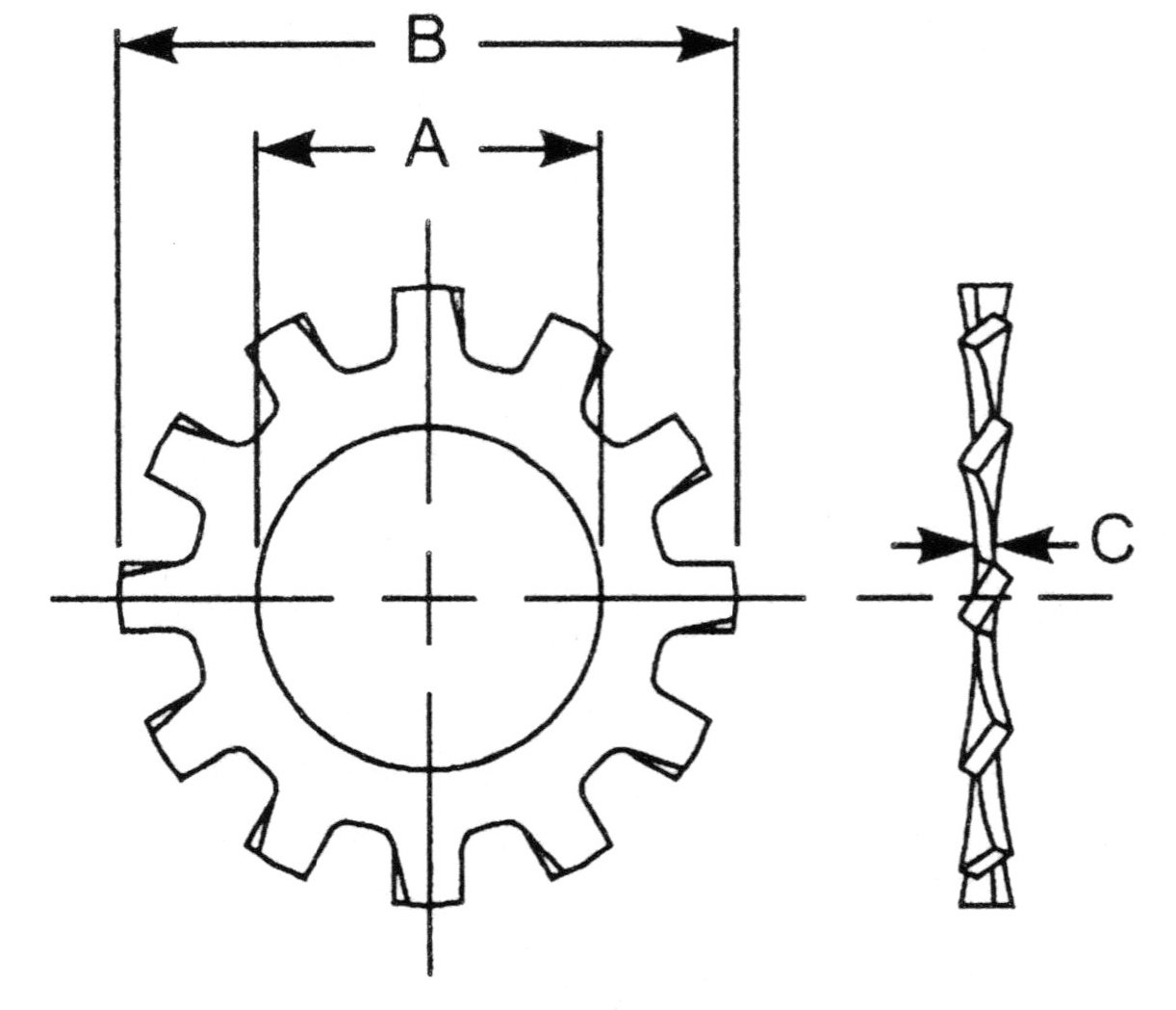 EXTERNAL TOOTH LOCK WASHER zero products inc.